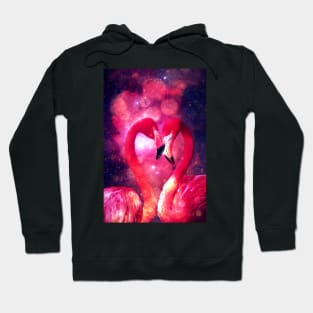 Flamboyant flamingos of the galaxy Hoodie